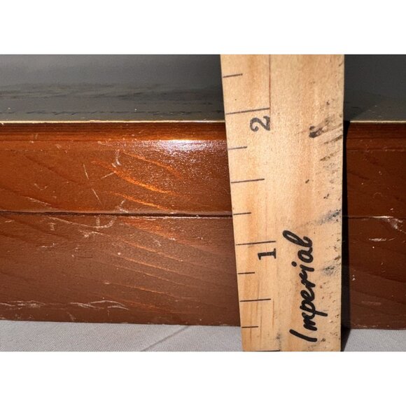 Vintage Wooden Trinket Box With Kewpie Art By Ann OMull Featuring Floral & Frog - Picture 11 of 11